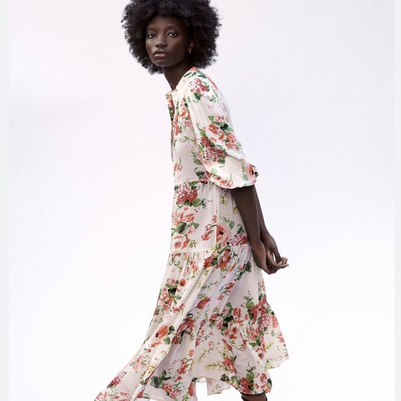 Zara Statement Floral Dress - Picture 8 of 9